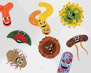 microbes group illustration